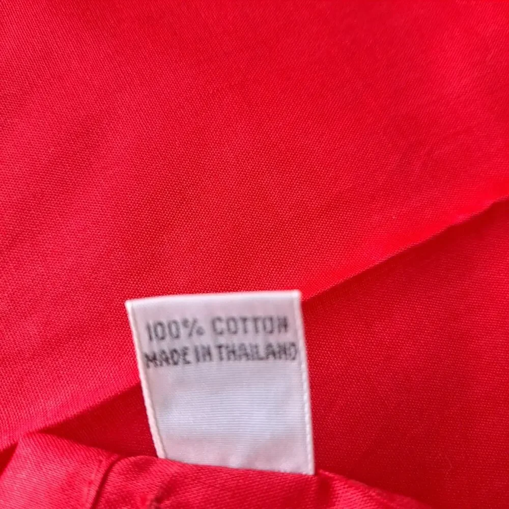Jim Thompson 100% Cotton Solid Red Square Dinner Table Napkin Made in Thailand